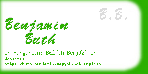 benjamin buth business card